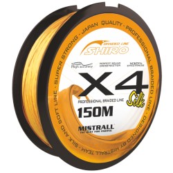 Mistrall šňůra Shiro braided line X4 0,13mm 150m oranžová