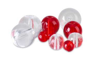 PFS průhledné korálky - Round Glass Beads Velikost 6 mm, 20ks/bal